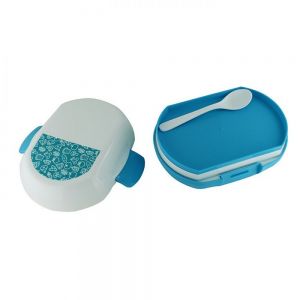 LONCHERA OVALADA DE PLÁSTICO CON CUCHARA personalizada