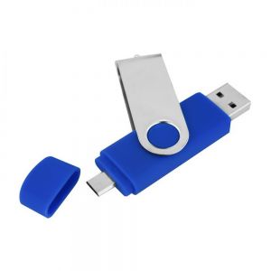 DOBLE GIRA-MEMORIA USB 8GB personalizada