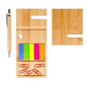 ORGANIZADOR DE ESCRITORIO DE BAMBU personalizada