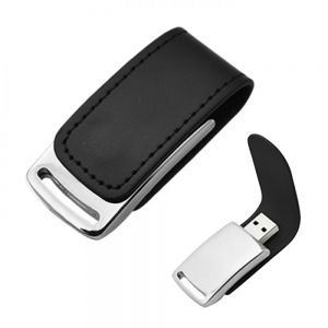USB CLIP METÁLICO CON PIEL personalizada